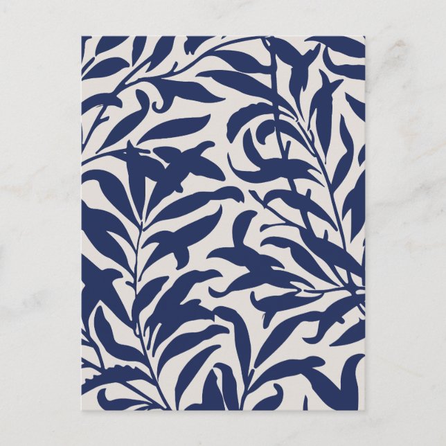 Minimalist leaf holiday postcard (Front)