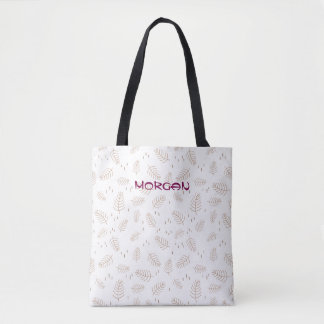 Minimalist Leaf Pattern Tote Bag – Elegant & Eco