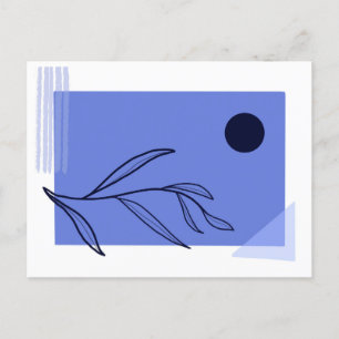 Minimalist leaf postcard