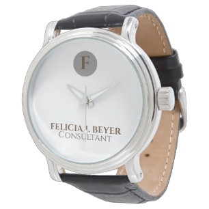 Minimalist Leather Custom Name Watch Design
