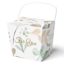Minimalist Leaves Pattern Favour Box
