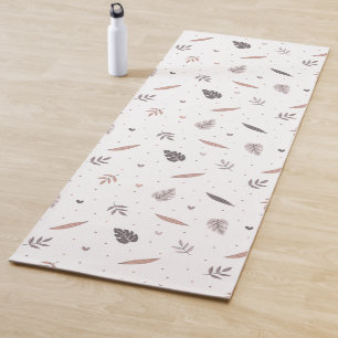 Minimalist Leaves Pattern Yoga Mat