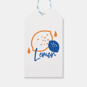 Minimalist Lemon Line Art – Modern Citrus Fruit Gift Tags