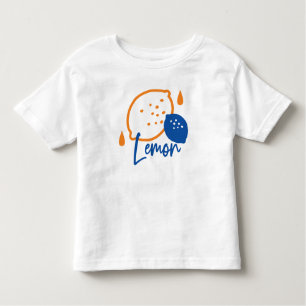 Minimalist Lemon Line Art – Modern Citrus Fruit Toddler T-Shirt