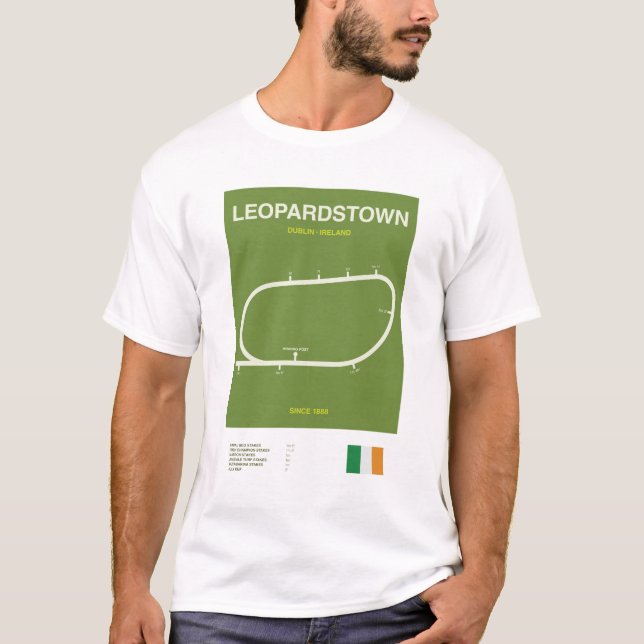 Minimalist Leopardstown Horse Racing Line Tee (Front)