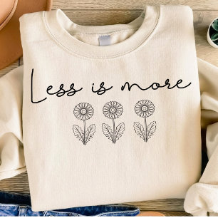 Minimalist Less is More Floral Line Art T-Shirt Tri-Blend Shirt