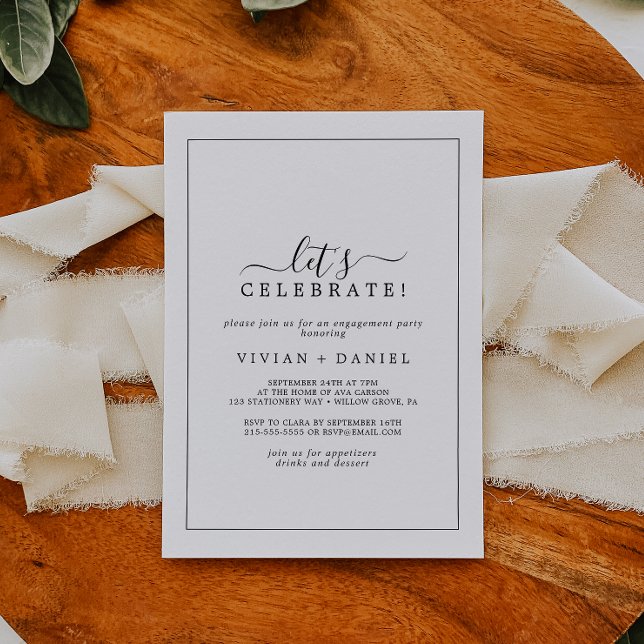 Minimalist Let's Celebrate Invitation (Creator Uploaded)