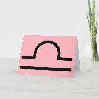 Minimalist Libra Zodiac Horoscope Birthday Gift Card