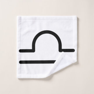 Minimalist Libra Zodiac Horoscope Birthday Gift Wash Cloth