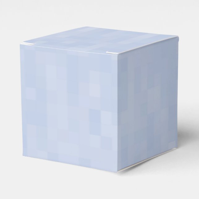 Minimalist light blue abstract pattern elegant favour box (Front Side)