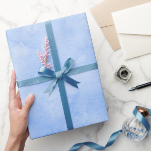Minimalist light blue abstract watercolor pattern wrapping paper