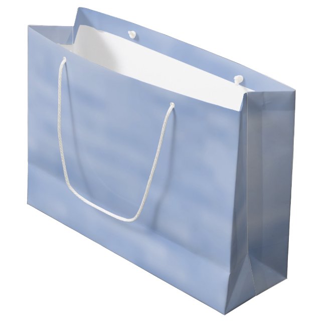 Minimalist light blue sky abstract pattern cute large gift bag (Front Angled)