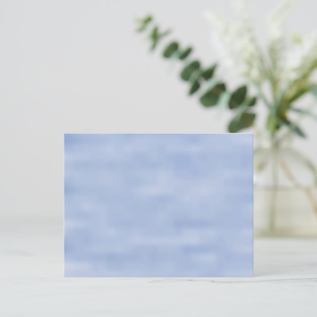 Minimalist light blue sky abstract pattern cute postcard (Standing Front)