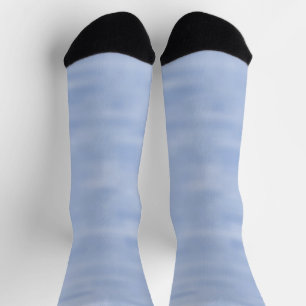 Minimalist light blue sky abstract pattern cute socks