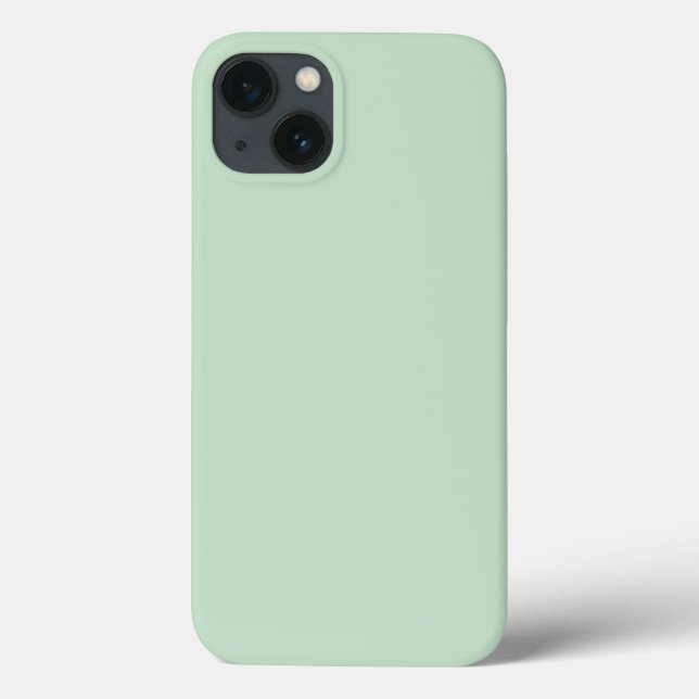 Minimalist Light Celadon Green Plain Solid Colour  Case-Mate iPhone Case (Back)