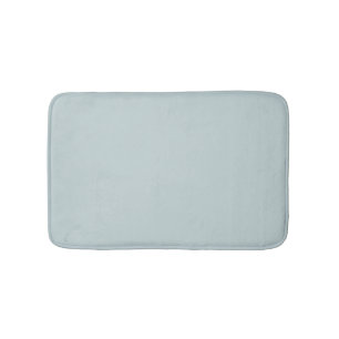 Minimalist light dusty blue solid plain elegant  bath mat