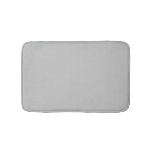 Minimalist light grey solid plain elegant modern bath mat