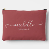 Minimalist Light Maroon Personalised Bridesmaid