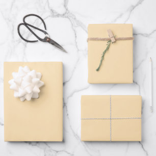 Minimalist light peach solid plain elegant gift wrapping paper sheet