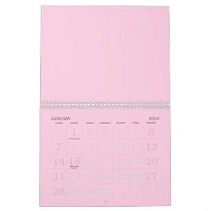 Minimalist light pink Breast cancer awareness Calendar