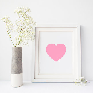 Minimalist Light Pink Heart Poster