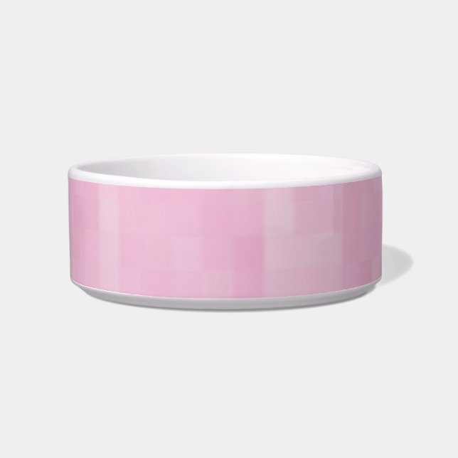 Minimalist light pink pattern ceramic pet bowl (Front)