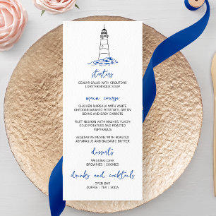 Minimalist Lighthouse Wedding Menu