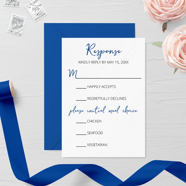 Minimalist Lighthouse Wedding RSVP Card (Creator Uploaded)
