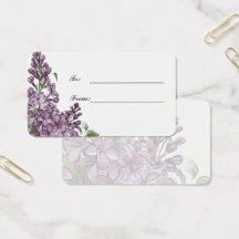 Minimalist Lilac Floral To From Personalised Gift