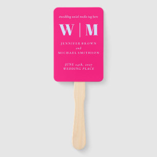 Minimalist Lilac Pink Simple Drink Wedding celeb Hand Fan
