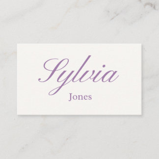 Minimalist lilac wedding place cards, engagement card
