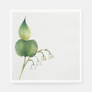 Minimalist Lily of the Valley Easter Napkins