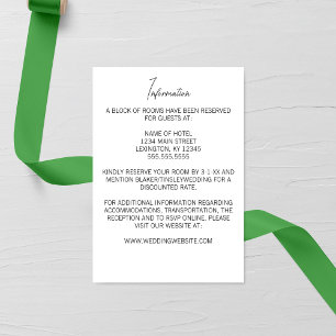 Minimalist Lily of the Valley Wedding Enclosure Card