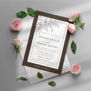 Minimalist Lily Wedding Invitation