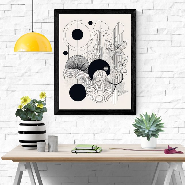 Minimalist Line Art Abstract Botanical Poster (Creator Uploaded)