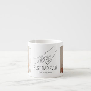 Minimalist Line Art Best Dad Ever Photo Espresso Cup