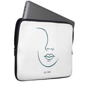 Minimalist Line Art Face Personalised Custom Wall Laptop Sleeve
