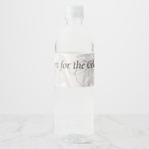 Minimalist Line Art Floral Water Bottle Label Sets