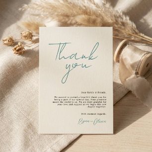Minimalist Line Art Sage Thank You Card