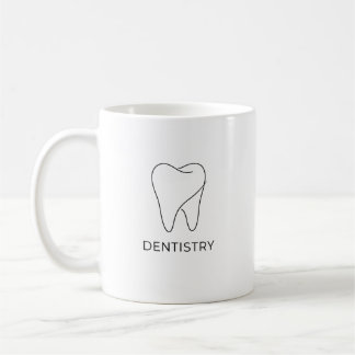 Minimalist Line Art Tooth Dentistry Coffee Mug