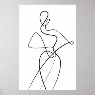 Minimalist Line Art Woman Poster