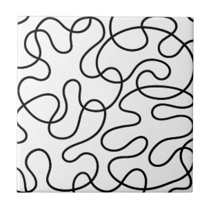 Minimalist Line Weave Ceramic Tile