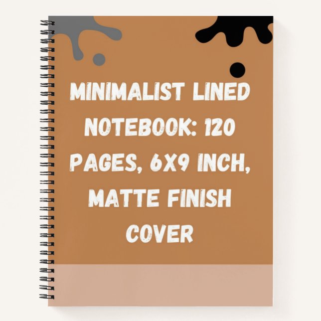 Minimalist Lined Notebook: 120 Pages Notebook (Front)