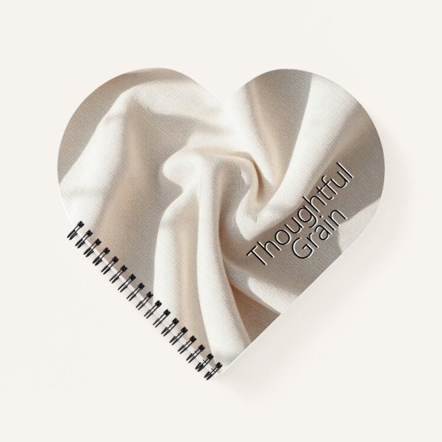 Minimalist Linen Weave | Natural Textured Fabric Notebook (Front)