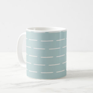 Minimalist Lines on Pastel Gray Cyan Coffee Mug
