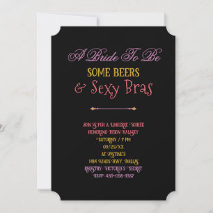 Minimalist Lingerie Soirée Type Bridal Shower Invitation