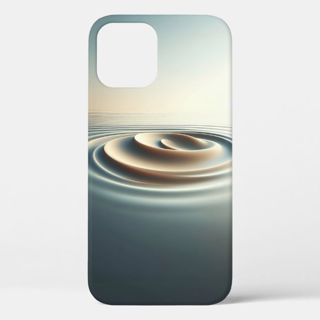 Minimalist Liquid Ripple Phone Case Creamy abstrac (Back)