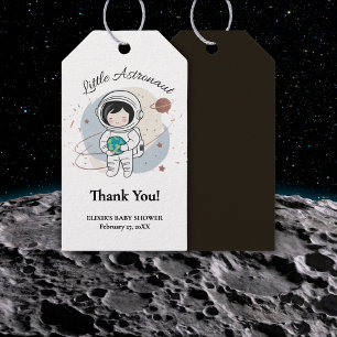 Minimalist Little Astronaut Baby Shower Gift Tags