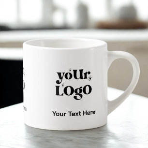Minimalist Logo and Text Business Espresso Cup