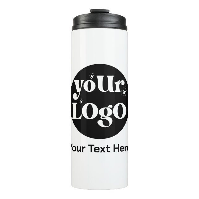 Minimalist Logo and Text Business Thermal Tumbler (Front)